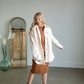 Woven Collar Neck Button Down Long Sleeve Jacket Tops By Together