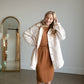 Woven Collar Neck Button Down Long Sleeve Jacket Tops By Together