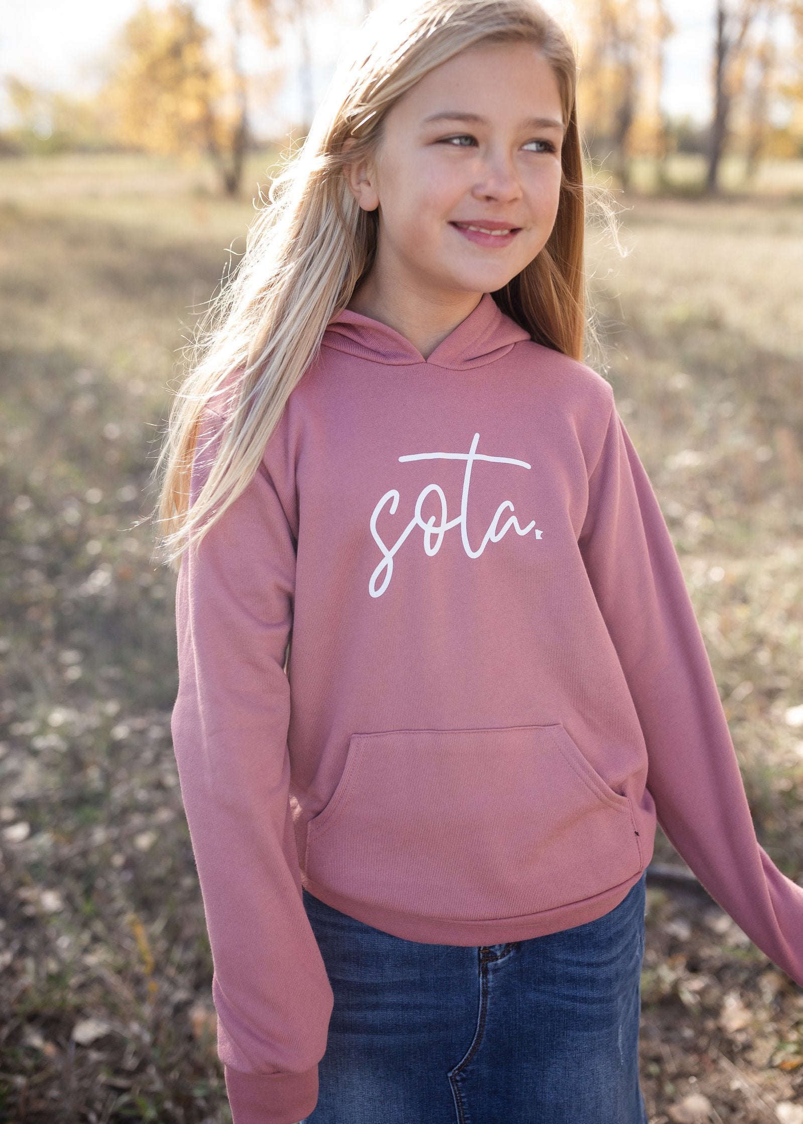 Youth Mauve Sota Hoodie Girls Northern Print Co.