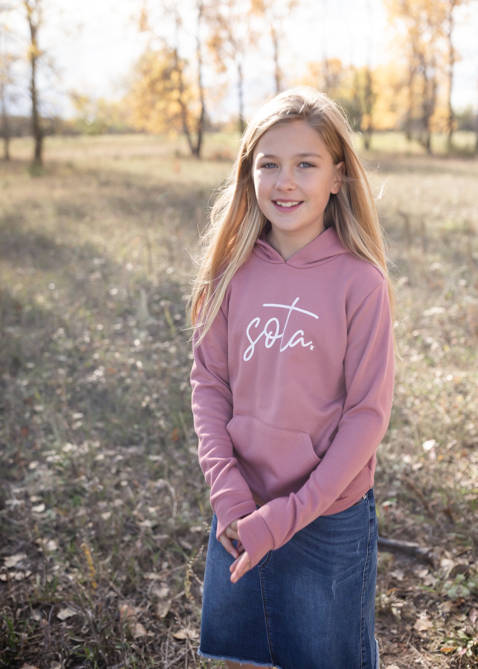 Youth Mauve Sota Hoodie Girls Northern Print Co.