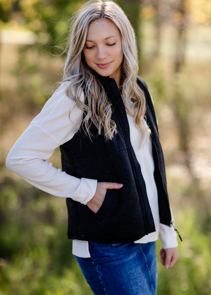 Zip Up Soft Quilted Pocket Vest Tops Thread & Supply
